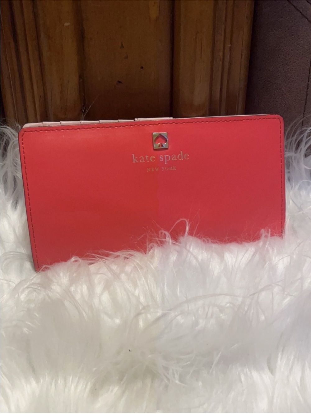 kate spade Red Zip-Around Continental Wallet